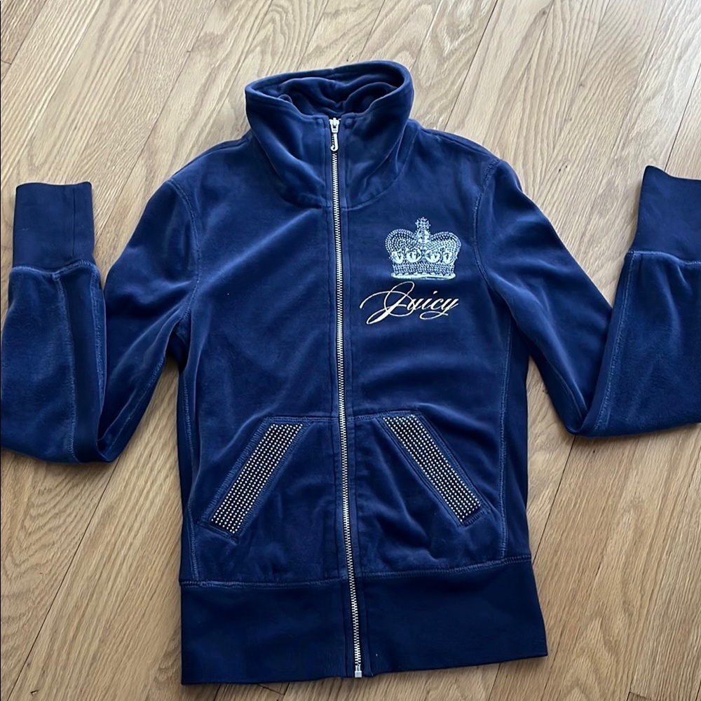 Vintage Juicy Couture Velour Blue Jacket